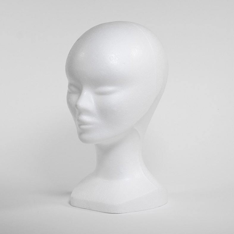 Tête de présentation femme hauteur 30 cm pour présentation accessoires vitrine