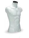 Torse mannequin homme 3/4 70 cm pour vitrine de magasin, 4 couleurs