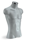 Torse mannequin homme 3/4 70 cm pour vitrine de magasin, 4 couleurs