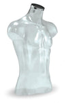 Torse mannequin homme 3/4 70 cm pour vitrine de magasin, 4 couleurs