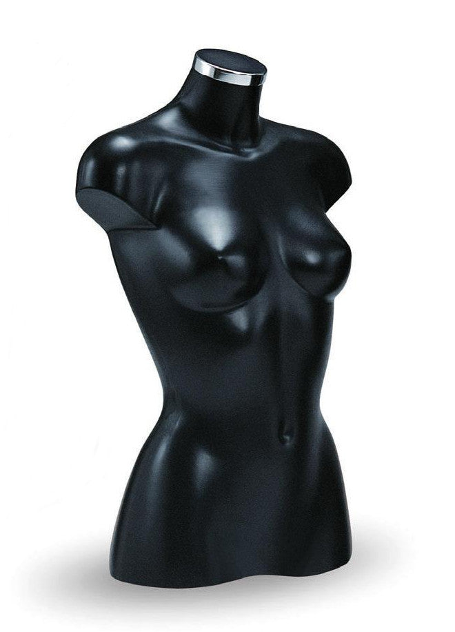 Torse mannequin femme Energy 3/4 disponible en quatre couleurs pour vitrine